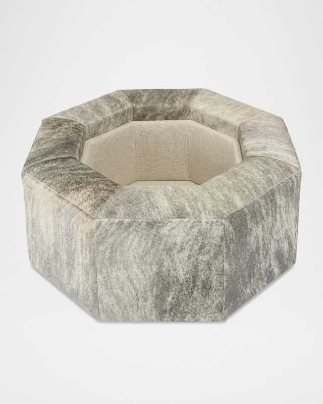 Arti 42" Hair on Hide Cocktail Bench with Storage